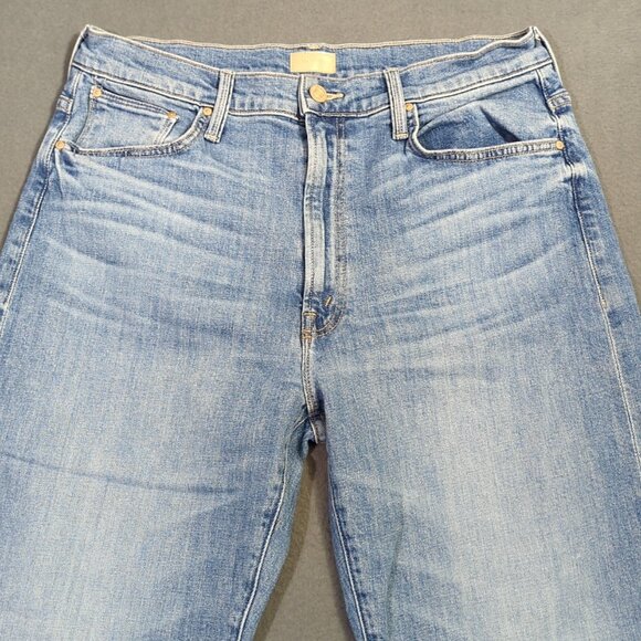 Mother Jeans Women's 31 Blue The Ditcher Zip Crop In Boogie Down Denim - Picture 5 of 15